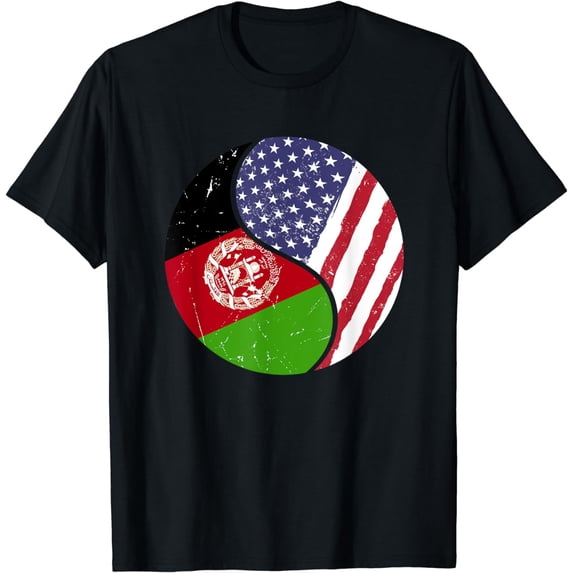 JOY United States Yin And Yang - US Flag Israel T-Shirt