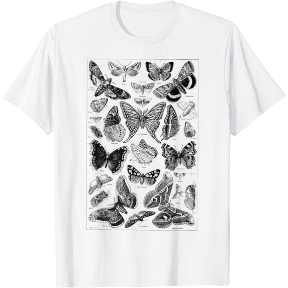 JOY Vintage butterfly Illustration Butterflies Botanical Species T-Shirt
