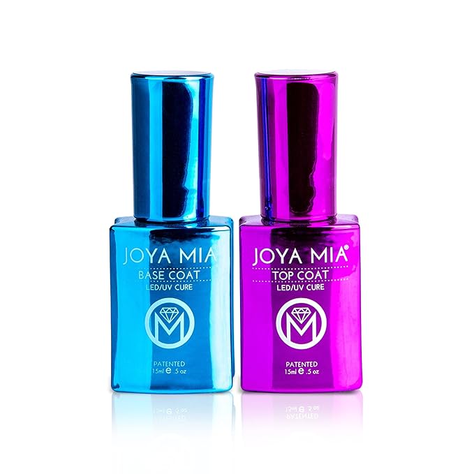 JOYA MIA Base and Top Coat Nail Polish, Gel Polish Set, No Wipe Gel