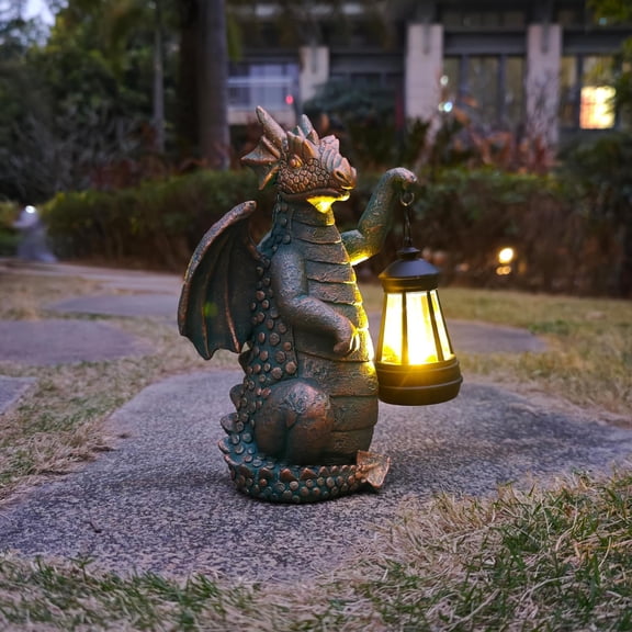 JOYBEE Dragon Solar Outdoor Garden Statue - Figurie Lights Yard Decorative Suitable for Patio, Balcony, Patio Decoration Specially Customized Gift Mom