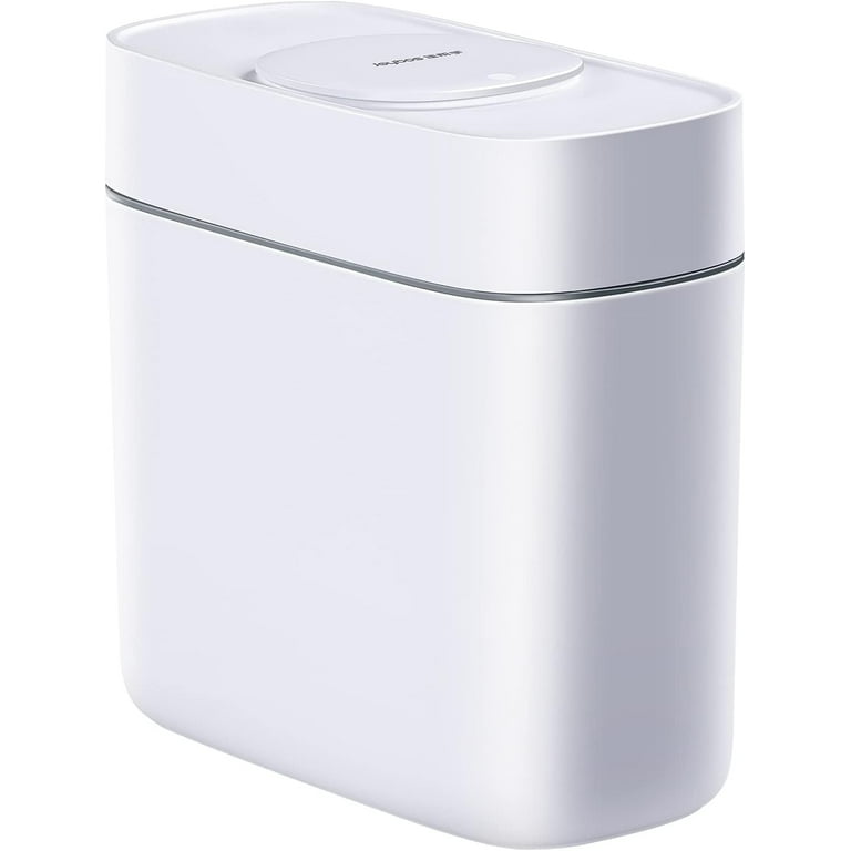 JOYBOS Bathroom Trash Cans with Lids, Small 3 Gallon Garbage Can with a  Lid, Mini Wastebasket for Bedroom, Slim Plastic Waste Bin Between Wall 