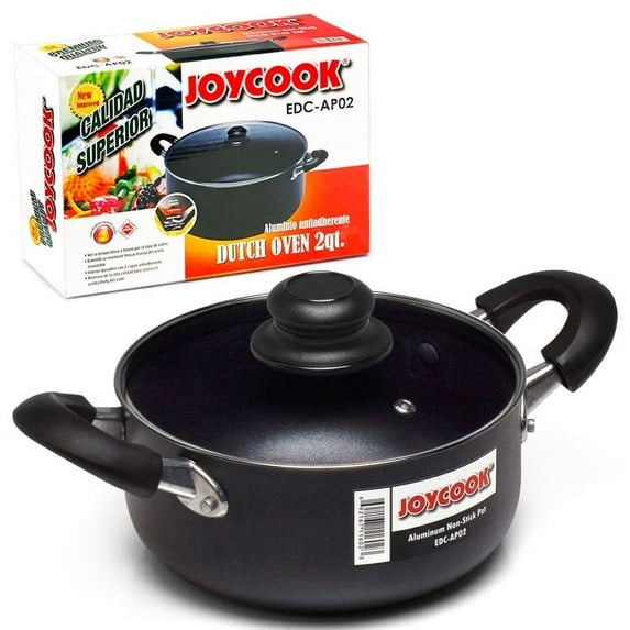 JOYCOOK Aluminum Non-Stick Dutch Oven 2QT Black