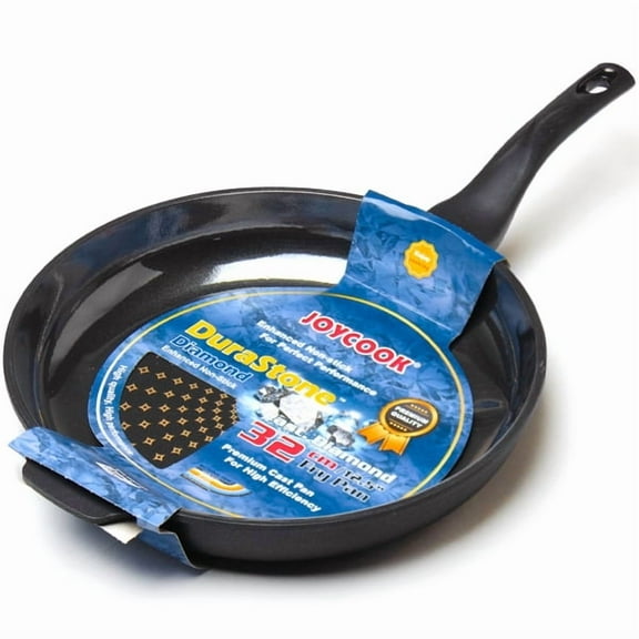 JOYCOOK Cast Diamond Fry Pan 12.6 inch (32cm) Durastone Non-Stick