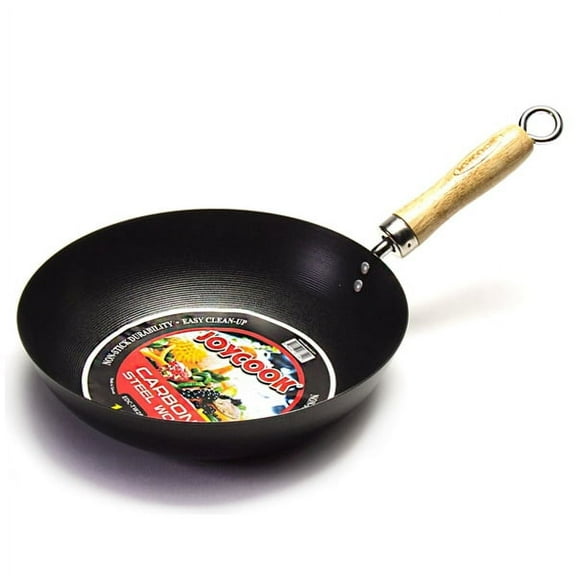 JOYCOOK Wok Pan Carbon Steel Non Stick Xylan Coating 12 inch (30cm)