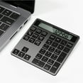 thumbnail image 1 of Number Pad for Laptop - Rechargeable Wireless Number Keypad 34 Keys with Dual Bluetooth, 2 in 1 Numeric Keypad Calculator with Display - Portable Slim Numpad for Windows, Mac, iMac, PC, Tablet, 1 of 20