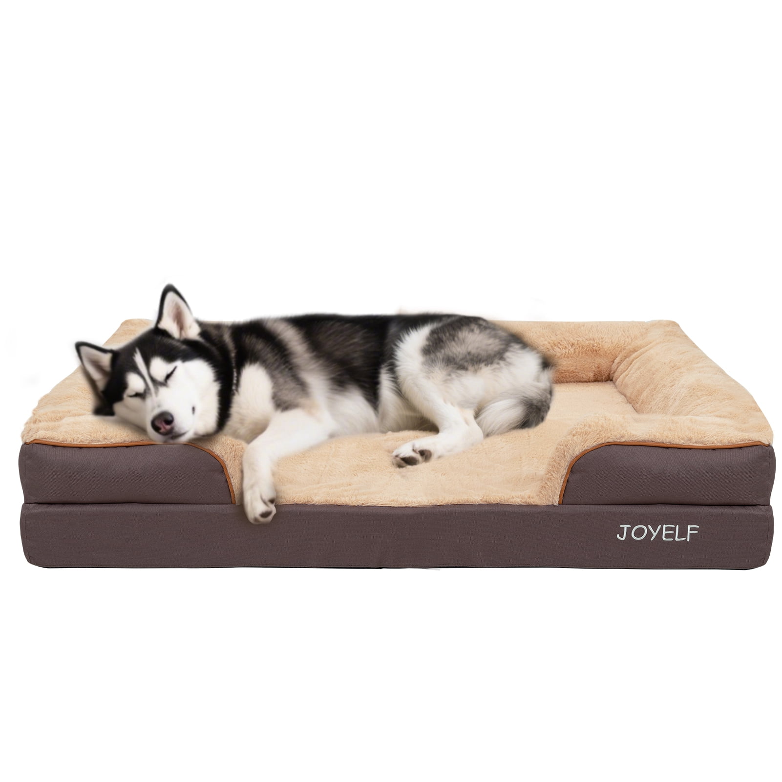JOYELF Orthopedic Dog Bed for Extra Large Dogs, Foam Sofa Couch Bed, Bolster Waterproof Pet Bed with Washable Cover and Nonskid Bottom, Durable Dog Bed Couch or Comfortable Sleep