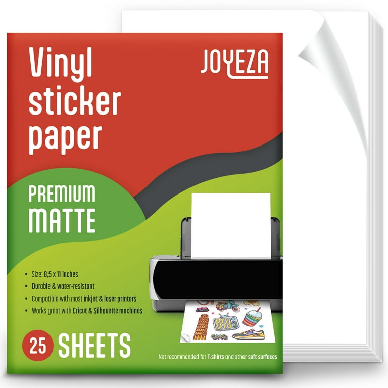 Silhouette Clear Printable Sticker Paper 8/Pkg