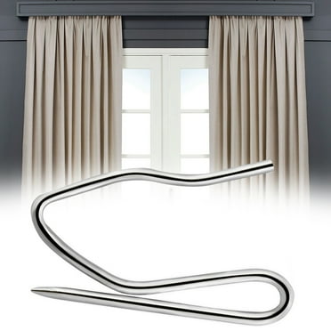 JOYFEEL 60pcs Metal Curtain Hooks S Shaped Home Living Room Bedroom Window Door Curtain Drape Hooks