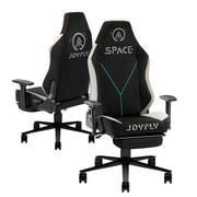 JOYFLY Gaming Chair, Computer Chair with Adjustable Footrest - Ergonomic Design PC Chair for Healthy Posture, Gray, Fabric