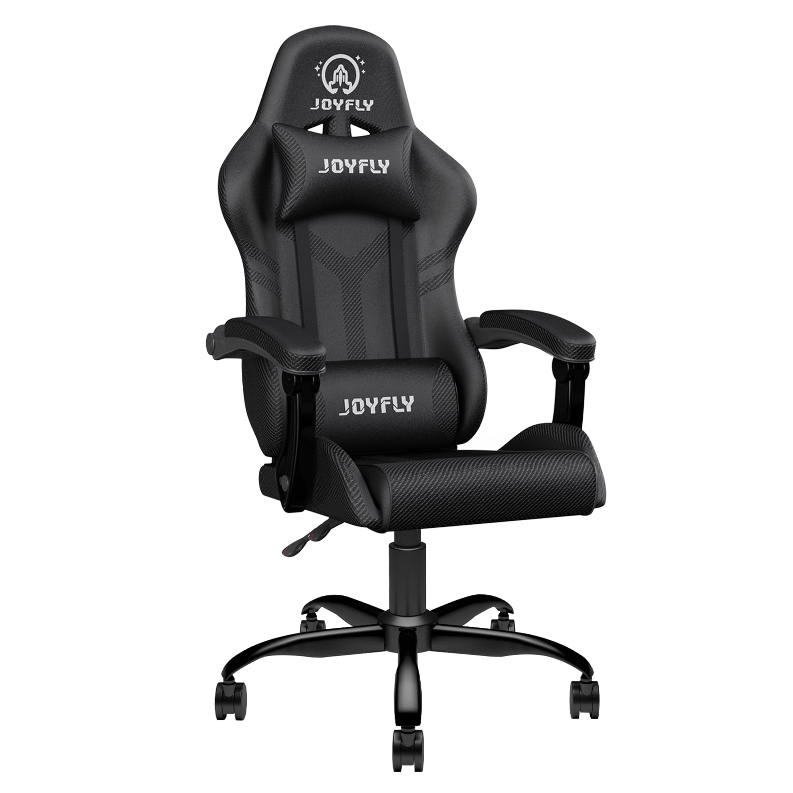 JOYFLY Gaming Chair Ergonomic High Back Leather Computer Chair Adjustable Swivel Racing Chair with Lumbar Support Headrest for Adults 350lbs Load Black Walmart