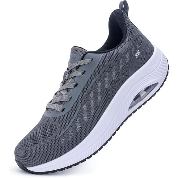 JOYFON Arch Support Womens Walking Shoes Orthotic Athletic Sneakers for Plantar Fasciitis Foot Pain Relief Tennis Shoes Grey Size 9.5