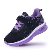 Kids Running Shoes for Boys Girls Children Tennis Sports Athletic School Walking Sneakers BlackPurple Big Kids Size 3