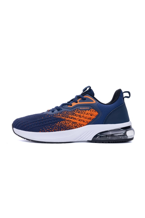Mens Running Shoes Casual Walking Shoes Air Cushioned Comfortable Tennis Shoes Fashion Sneakers OrangeBlue Size 9