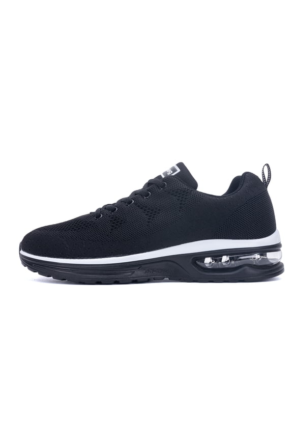 Mens Running Shoes Air Cushioned Athletic Sneakers Non Slip Tennis Shoes for Sport Gym Jogging WhiteBlack Size 10.5