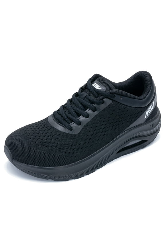 Wide Toe Box Walking Shoes Women Arch Support Orthotic Running Sneakers Plantar Fasciitis Tennis Athletic Shoes Black Size 8.5