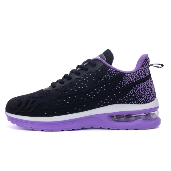 JOYFON Women Running Shoes Tennis Athletic Sneakers Air Cushioned Non Slip Lightweight Walking Shoes BackPurple Size 10.5