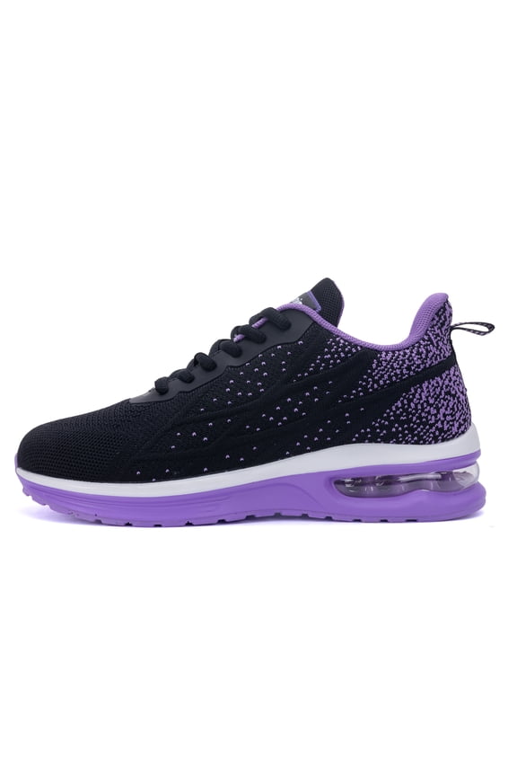Women Running Shoes Tennis Athletic Sneakers Air Cushioned Non Slip Lightweight Walking Shoes BackPurple Size 8