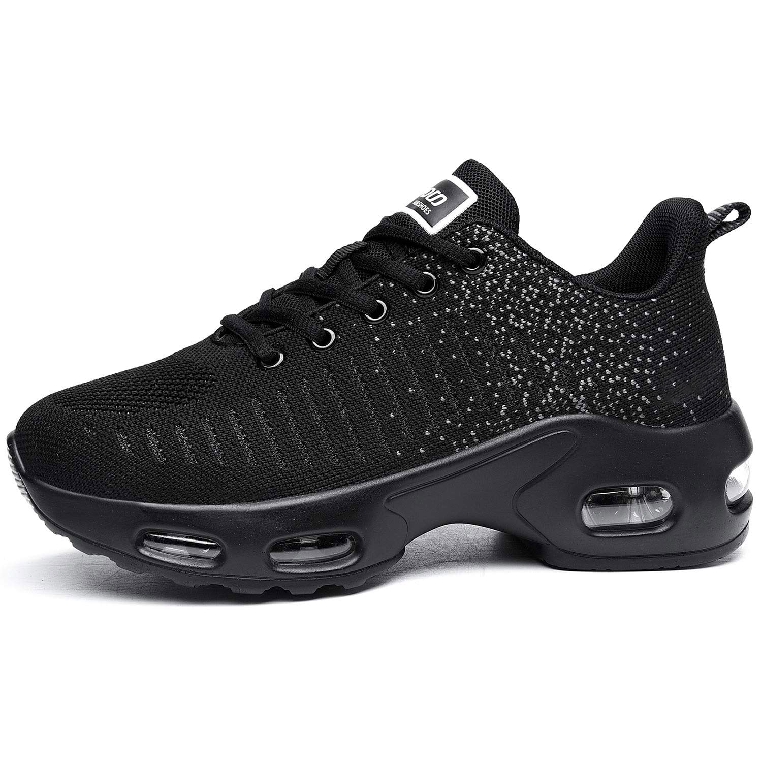 Women Running Shoes Tennis Athletic Sneakers Cushioned Non Slip Lightweight Walking Shoes Black Size 9