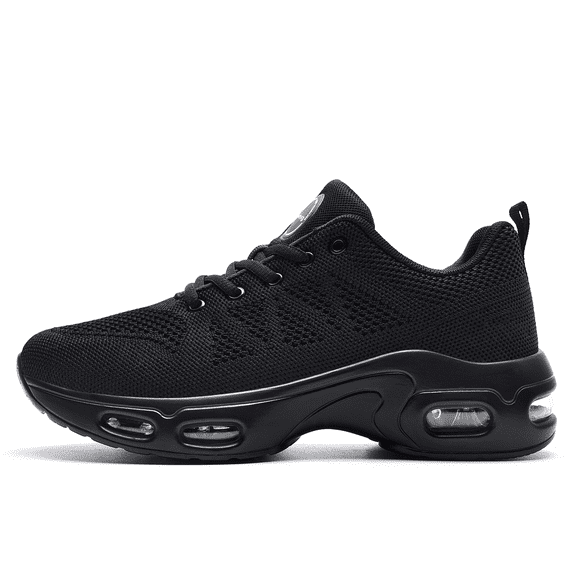 JOYFON Women Running Shoes Tennis Athletic Sneakers Cushioned Non Slip Lightweight Walking Shoes SolidBlack Size 10