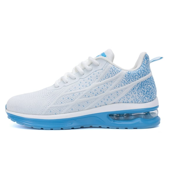 JOYFON Women Running Shoes Tennis Athletic Sneakers Air Cushioned Non Slip Lightweight Walking Shoes WhiteBlue Size 11
