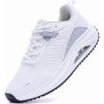 thumbnail image 1 of JOYFON Women's Walking Shoes Arch Support Orthotic Breathable Tennis Sneakers for Plantar Fasciitis Pain Relief WhiteGray Size 10.5, 1 of 6