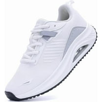 JOYFON Women's Walking Shoes Arch Support Orthotic Breathable Tennis Sneakers for Plantar Fasciitis Pain Relief WhiteGray Size 10.5