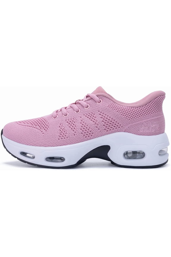Womens Running Shoes Athletic Tennis Walking Shoe Slip On Comfortable Non Slip Gym Workout Fashion Sneakers Pink Size 7.5