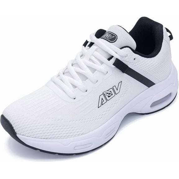 JOYFON Womens Walking Shoes with Arch Support | Orthotic Sneakers for Plantar Fasciitis Foot Heel Pain Relief | Tennis Running Shoes WhiteBlack Size 10.5