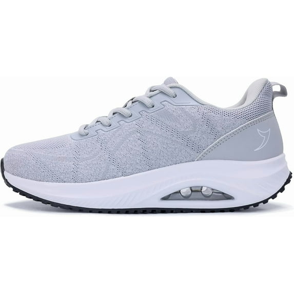 JOYFON Womens Walking Shoes Orthotic Plantar Fasciitis Tennis Fashion Sneakers with Arch Support for Foot Pain Relief All Day Standing Gray Size 7.5