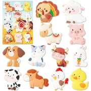 Joyfy 12 Pcs Farm Animal Magnets for Fridge 2.5 Large Size Cute Refrigerator Magnet for Kids & Toddler, Funny Magnetic Toys Party Favor Birthday Children Gifts