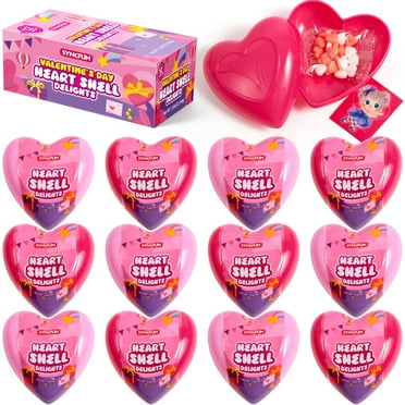 JOYFY 12 Valentine’s Day Heart Shell Candy for Valentine, Party Favor