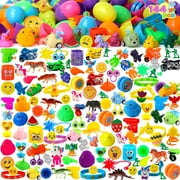 JOYFY 144 Packs Prefilled Easter Egg,Easter Egg with Toys Inside,Easter Basket Stuffers for Kids Easter Basket Classroom Exchange Toddler Boys Girls