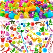 Joyfy 200 Packs Prefilled Easter Egg,Easter Egg with Toys Inside,Easter Basket Stuffers for Kids Easter Basket Classroom Exchange Toddler Boys Girls