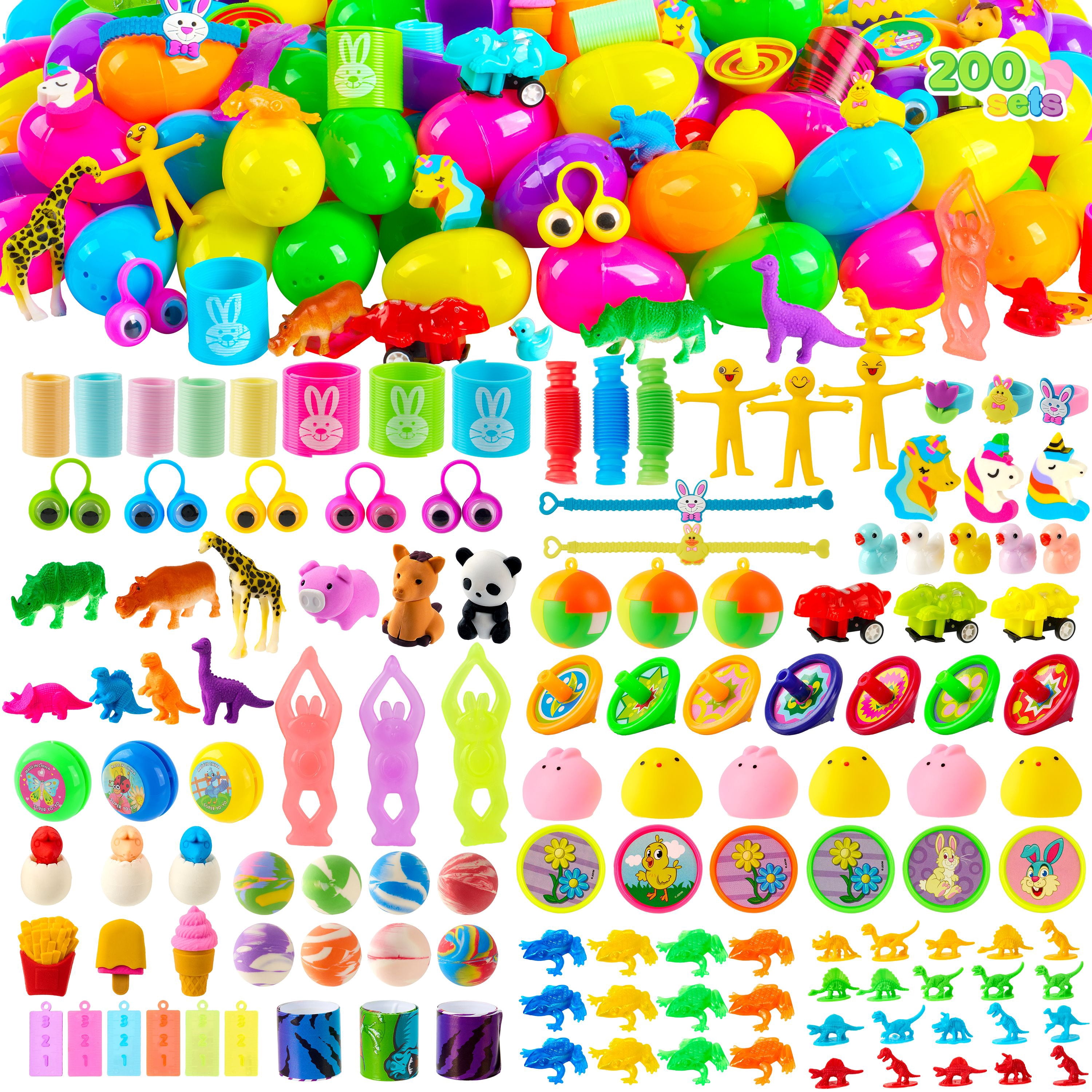 egg まとめ売り Joyfy, Prefilled Easter Eggs, 200 pcs, Assorted Toys & Stickers