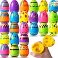 thumbnail image 1 of Joyfy Printed Easter Eggs 24 Pcs 3.15", Plastic Fillable Easter Eggs in Bulk, Empty Colorful Eggs for Easter Hunts,Classroom Prize Supplies, Party Favors,Party Supplies, 1 of 8