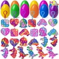 thumbnail image 1 of Joyfy 24 Pack Prefilled Easter Eggs with Toys,Easter Eggs Filled with Pop Keychain Fidget Stress Relief Squeeze Bubble for Easter Basket Stuffers and Classroom Exchange Party Favors, 1 of 9
