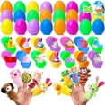 thumbnail image 1 of Joyfy 24 Packs Prefilled Easter Eggs with Toys,Easter Eggs with Finger Puppets Toys for Kids Toddler,Easter Basket Classroom Prize Supplies, 1 of 7