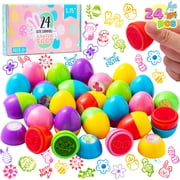 Joyfy 24 Pcs Assorted Easter Themed Stamper Toy Set for Kids Toddlers Boys Girls, Self-Ink Stampers with 24 Designs for Basket Stuffers, Party Favor, Easter Eggs Hunt Game, Classroom Prize Supplies（C