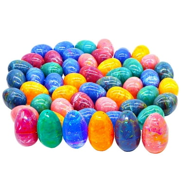 JOYFY 72 Packs 3.15” Large Iridescent Rainbow Easter Eggs Bulk Set for Easter Eggs Hunt, Easter Basket Stuffers/Fillers, Filling Treats, Party Favor, Classroom Prize Supplies