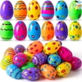 thumbnail image 1 of Joyfy Easter Eggs Plastic, 72 Pcs 3.15" Printed Plastic Eggs for Easter, Fillable Empty Eggs Bulks, Easter Basket Stuffers, School Classroom Prizes, Party Favors, 1 of 8