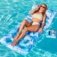 thumbnail image 1 of Joyfy Inflatable Pool Float Adult Tropical Leaves Pool Floaties Lounger with Adjustable Backrest Cup Holders, Sun Tanning Float Rafts Floating Chair Pool Beach Lake Lounge, 1 of 9