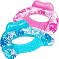 thumbnail image 1 of Joyfy Inflatable Pool Floats for Adults, 2 Packs Pool Chairs with Cup Holders,Blow up Floating Pool Floats Chair,Pool Floaties for Adults Swimming Pool Party Summer Water Fun, 1 of 8