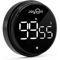 JOYHILL Digital Kitchen Timer, Magnetic Timer with Large LED Display, 3 Volume Levels, Countdown Countup Timer for Cooking Teaching Fitness, Black