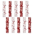 thumbnail image 1 of JOYIN 10'' Christmas Crackers Party Table Favor, 10 Pcs No Snap Red & White Snowflake Design, with Party Hat Joke & Little Gift for Xmas Holiday Dinner Traditions, 1 of 8