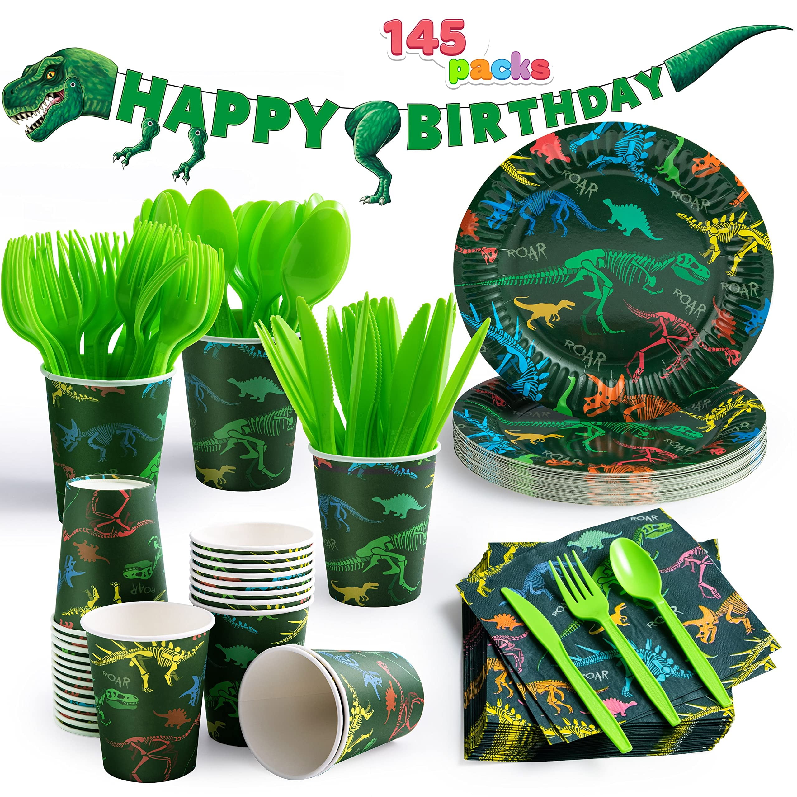 China Dinosaur Birthday Party Supplies Tableware Set for Kids – 24