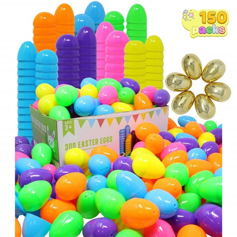 JOYIN 150pcs 2.3 Easter Eggs Kit with Golden Eggs for Kids