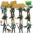 JOYIN 16 Pcs Military Toy Soldiers Playset, Army Men Figures with 12