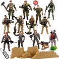 thumbnail image 1 of JOYIN 16 Pcs Military Toy Soldiers Playset, Army Men Figures with 12 Army Ranger Action Figures and Weapon Gear Accessories Military Combat Toys, 1 of 6