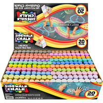 Sidewalk Chalk 6 Colors 12 Pack Small Sidewalk Chalk Bulk, Non-Toxic, Washable, Extensive Chalk Collection, Outdoor Chalk Play for Kids and Adults (