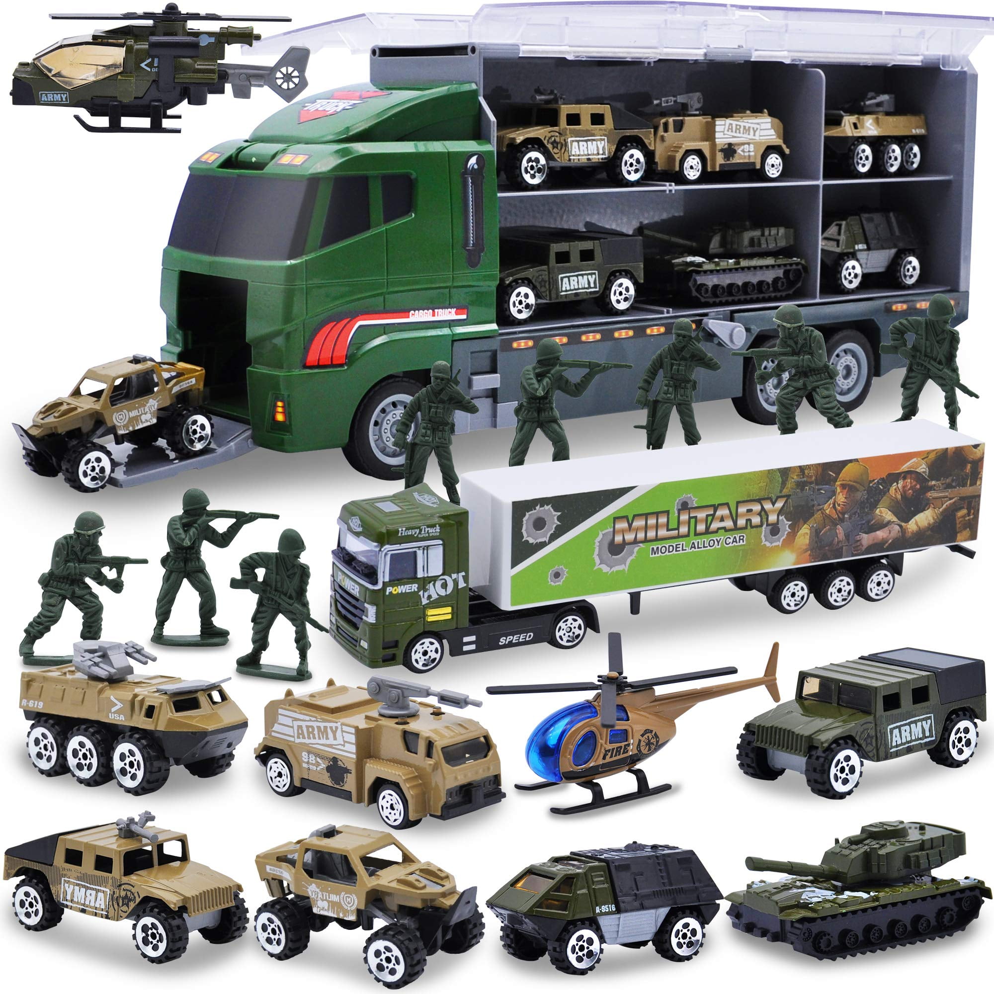 JOYIN Die cast Army Toy Truck with Little Army Egypt Ubuy